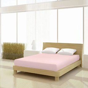 Pamut-elastan classic babarózsaszín színű gumis lepedő 180x200 cm-es alacsony matracra