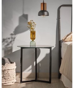 Marae fekete tárolóasztal, ⌀ 50 cm - Kave Home