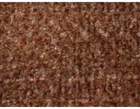 Terrakotta színű kárpitozott franciaágy ágyráccsal 180x200 cm Makana – Makamii