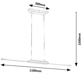 Rabalux 72084 - LED Csillár zsinóron TAMUR LED/26W/230V 4000K