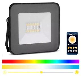 V-Tac LED Intelligens dimmelhető RGB reflektor LED/20W/230V IP65 fekete VT0662