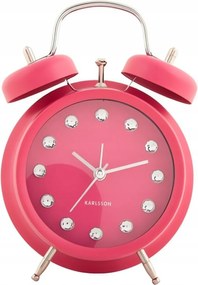 Ébresztőóra álló rózsaszín elemes hálószoba gyerekeknek Glam Diamonds