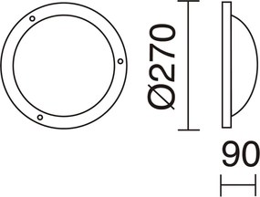 Novolux MIR 203B-G05X1A-02 Süllyesztett mennyezeti lámpa 1x23W/E27 IP65