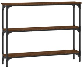 barna tölgyszínű szerelt fa tálalóasztal 100x22,5x75 cm