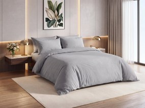 Krepp ágyneműhuzat DENYX BLEND szürke, cipzár Ágyneműhuzat mérete: 70 x 90 cm | 140 x 220 cm