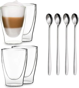 Feelino DUOS, duplafalú pohár, 400 ml, kanállal