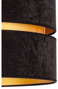 Duolla - Csillár zsinóron DUO 1xE27/15W/230V átm. 40 cm fekete/arany