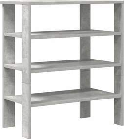 vidaXL betonszürke szerelt fa cipőtartó 61x32x70 cm