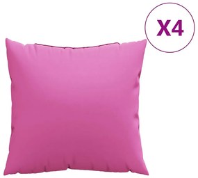 Dobópárnák 4 pcs Rózsaszín 40 x 40 cm szövet