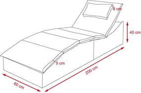 SAVANA rattan nyugágy - állítható, szürke/bézs