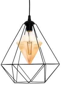 LED Csillár zsinóron ALAMBRE 1xE27/4W/230V fekete