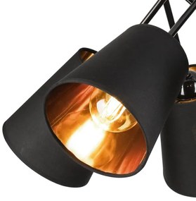 Csillár rúdon IRMA 5xE27/60W/230V fekete