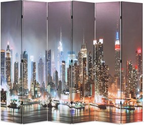 vidaXL éjszakai New York mintás paraván 228 x 170 cm