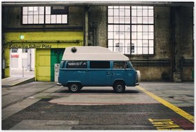 Poszterek 120x80 Kék busz Autó