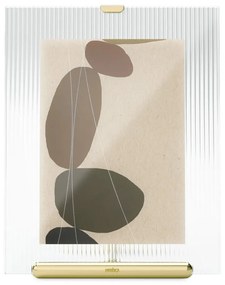 Aranyszínű üveg álló képkeret 19x23 cm Flute – Umbra