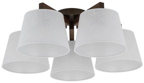 Brilagi - Felületre szerelt LATTE csillár 5xE27/15W/230V fenyő/fehér