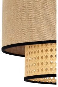 Duolla - Mennyezeti lámpa BOHO 1xE27/15W/230V átm. 45 cm bézs/rattan