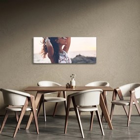 Egy nő képe a tengerparton (120x50 cm)