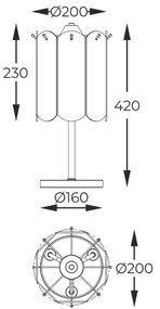 Zuma Line MT3523-3S-EGN - Asztali lámpa NIRA 3xE14/40W/230V arany