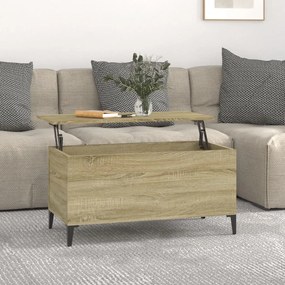 Sonoma tölgy színű szerelt fa dohányzóasztal 90x44,5x45 cm