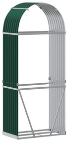 vidaXL zöld horganyzott acél rönktartó 80 x 45 x 190 cm