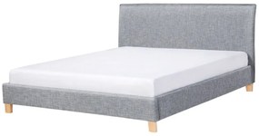 Modern kárpitozott ágy szürke színben 160x200 cm SENNEZ Beliani