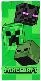 Carbotex Minecraft Mob Head gyermek törölköző, 70 x 140 cm