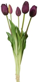 Mesterséges csokor tulipán lila, 48 cm