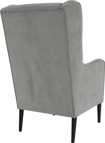 Kényelmes fotel, szürke/fekete, BREDLY