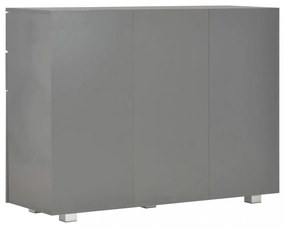 szürke magasfényű tálalószekrény 107x35x80,5 cm