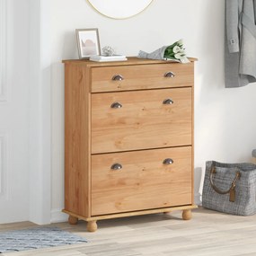 Cipőtároló ASKIM&quot; 85x35x108 cm Tömör Fenyő&quot;