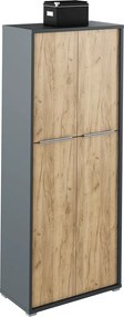 Polc szekrény, grafit/tölgyfa artisan, RIOMA NEW TYP 07
