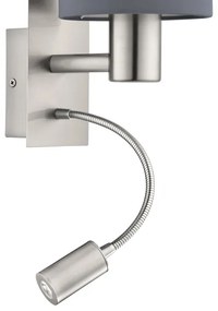 Eglo 96479 - LED flexibilis lámpa PASTERI 1xE27/40W+LED/3,8W szürke