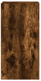 füstös tölgy színű fali TV-szekrény LED-ekkel 40,5x35x80 cm