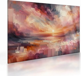 Üveg kép - Festett alkonyat (70x50 cm)