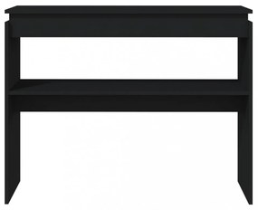 fekete szerelt fa tálalóasztal 102 x 30 x 80 cm
