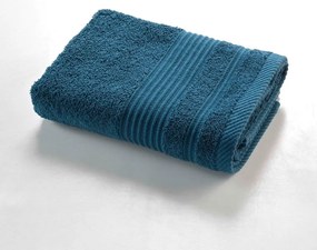 Sötétkék frottír pamut törölköző 50x90 cm Tendresse – douceur d'intérieur