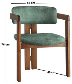 CO Green and Walnut étkezőszék