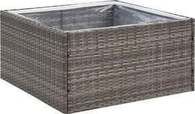 vidaXL szürke polyrattan kerti ültetőláda 80 x 80 x 40 cm