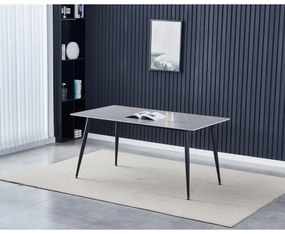 Étkezőasztal 160 x 90 cm, szürke márvány