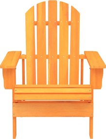 Narancssárga tömör fenyőfa kerti Adirondack szék