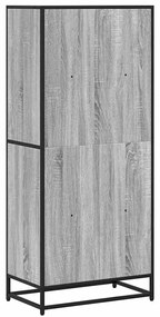 szürke sonoma színű szerelt fa könyvespolc 60 x 35 x 139 cm