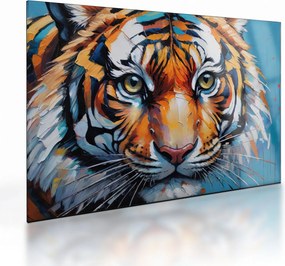 Üveg kép - Tigris látképe, festmény (70x50 cm)