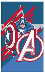 Bosszúállók Captain America kéztörlő, arctörlő, törölköző 30x50 cm