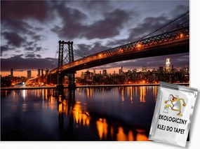 Fotótapéta Híd Város Éjszaka 3D Hálószoba Nappali Tapéta Flizelina 250x175