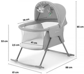 KINDERKRAFT - 3 az 1-ben LOVI gyerekágy, szürke