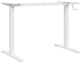 fehér acél álló asztalváz (94-135) x 60 x (70-114) cm