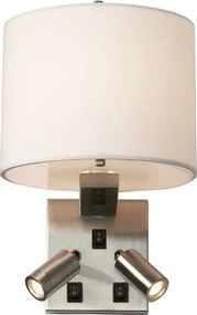 Elstead modern skandináv fali lámpa belmont fehér nikkel elsbelmont-3w