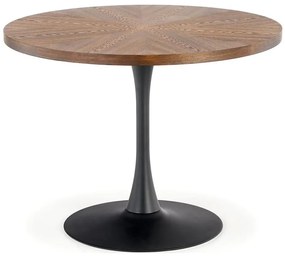 Étkezőasztal CARMELO 75 x 100 cm fekete/barna