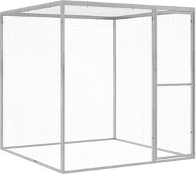 vidaXL horganyzott acél macskaketrec 1,5 x 1,5 x 1,5 m
